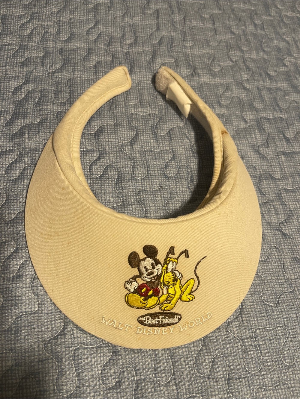 Walt Disney World Kids Beige Mickey & Pluto Visor